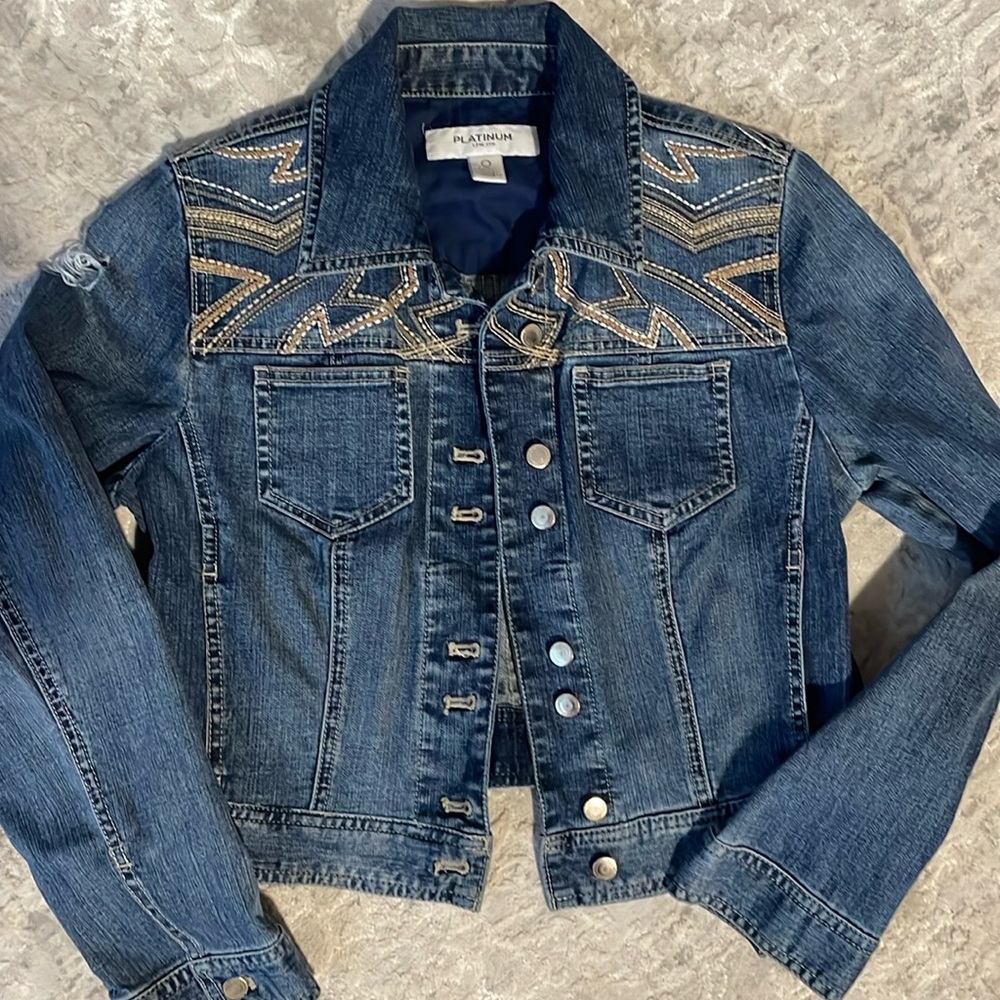 Platinum Chicos detail denim jacket